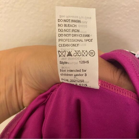 WEISSMAN Dance Costume hot pink shift chevron sequin Into The Groov 12846 IC 7/8 - Picture 9 of 11
